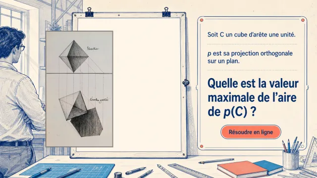 Projection de cube : aire maximale de l'ombre