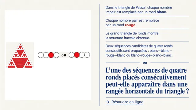Pascal en blanc et rouge, fractale | Tangente