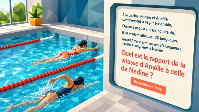 Bonnes nageuses : calculez le rapport de vitesse | Tangente
