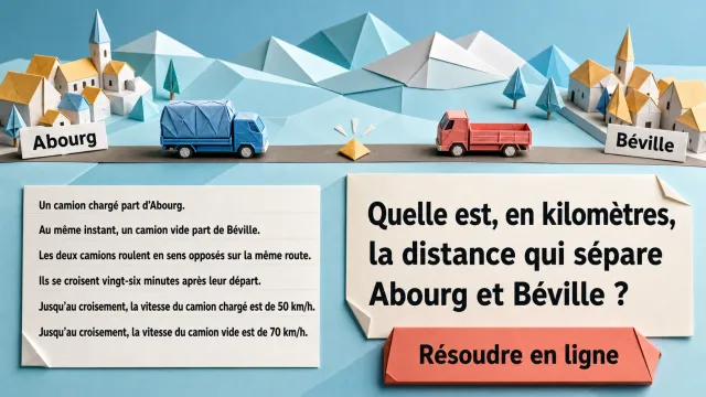 Les deux camions : problème de vitesse | Tangente