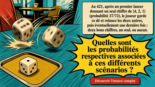 Jouons au 421 : calcul de probabilité aux dés | Tangente