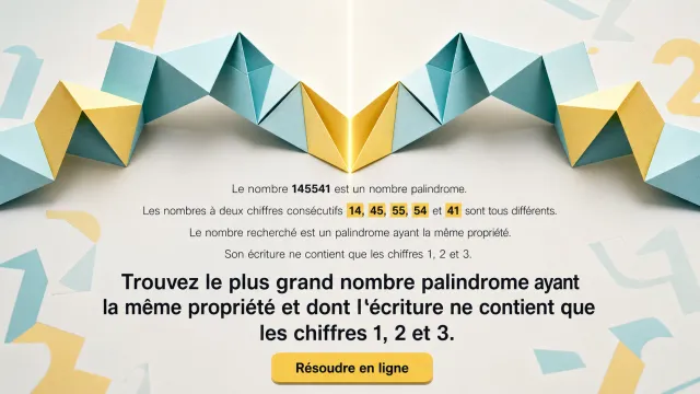 Palindrome sans répétition : le plus grand | Tangente