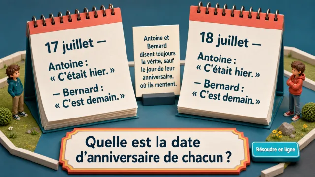 Mensonges : énigme des anniversaires frères | Tangente