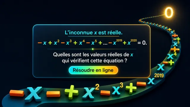 ♦♦ Une équation à résoudre