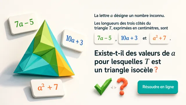 Isocèle mais vrai : triangle et algèbre | Tangente
