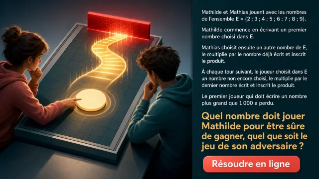 Le jeu numérique : multiplication stratégique | Tangente
