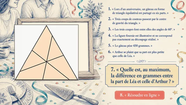 Le partage du gâteau - Défi mathématique | Tangente