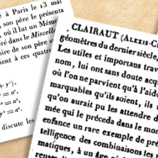 Sur les traces de Clairaut