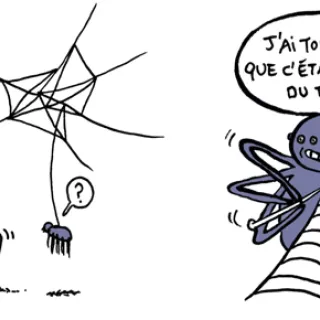 Le dessin de la toile d'araignée